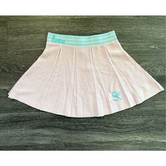 NWT LoveShackFancy Pink & Blue Roz Knit Mini Skirt Size Small $275 MSRP - Picture 2 of 7
